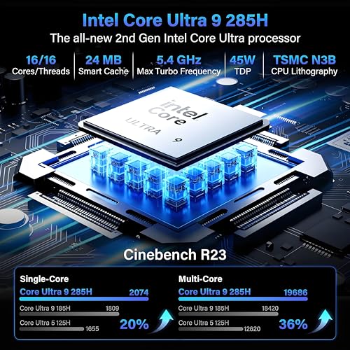 Image of HP OmniBook AI Laptop Computer | Intel Ultra 9 285H | 32GB RAM, 1TB SSD | 16 inch Touchscreen | Long Battery Life and Fast Charging | 13 Tops NPU | Office 365 | Windows 11 Home