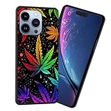 JHYYTUJTYP for iPhone 13 Pro Max Case,Premium Soft Silicone Slim Rubber Full Body Drop Protection Shockproof Cover Phone Case for iPhone 13 Pro Max,Psychedelic Weed Leaf