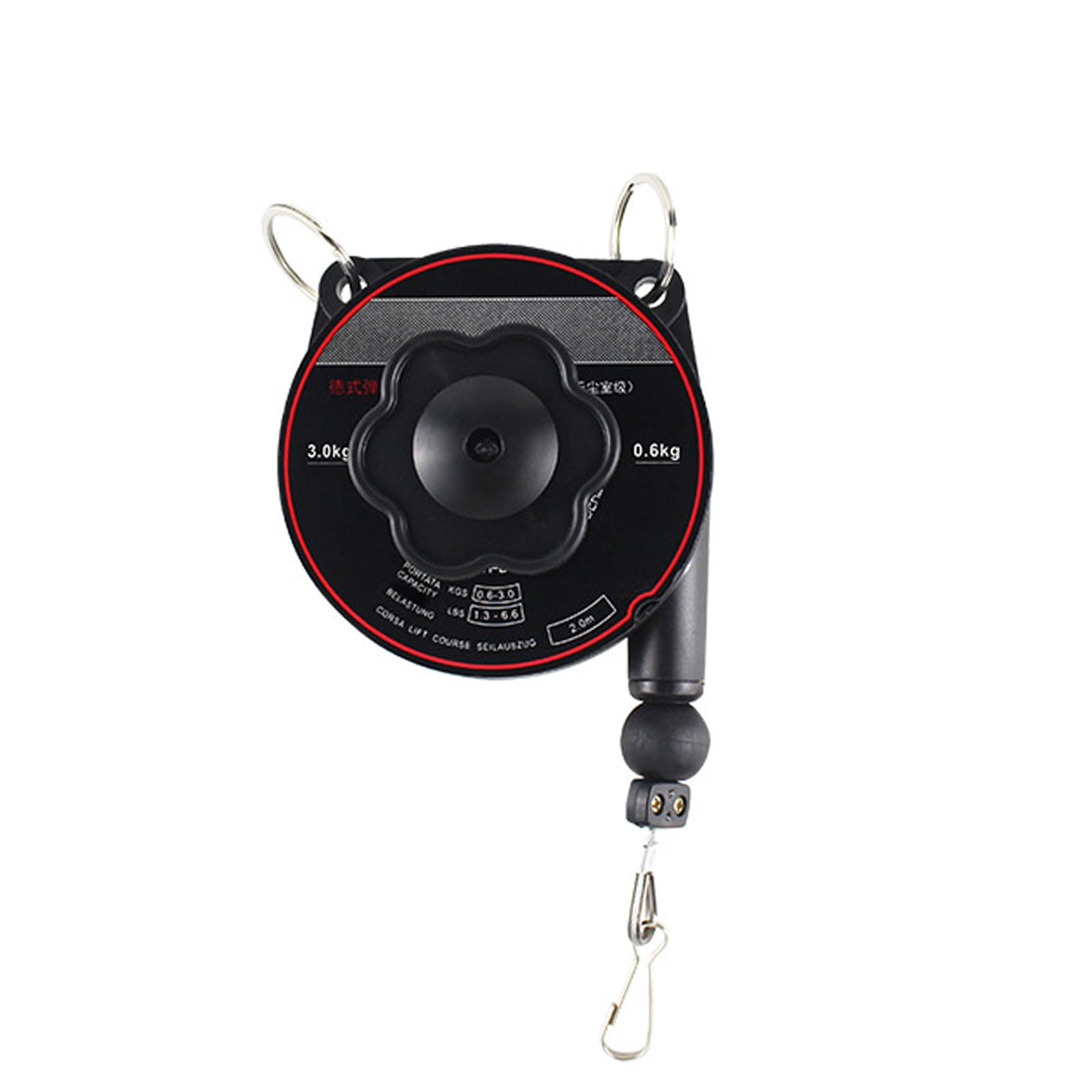 Adjustable Hanging Hook for Workplaces 50cm to 200cm Ranges Mechanism High Strength Materials High Strength Hook Reel
