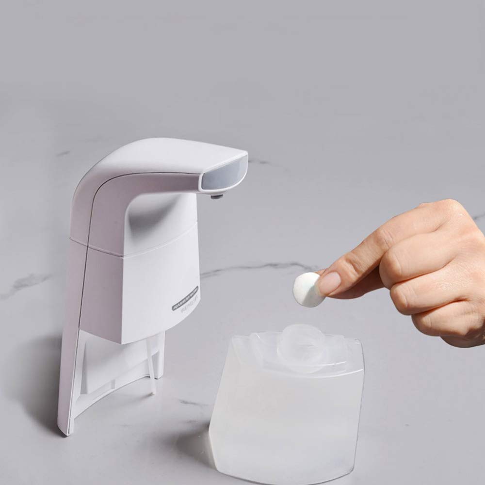 Dispenser Automatico di Sapone in Schiuma per Sensori 250ml Dispenser di Sapone in Schiuma A Induzione Intelligente Senza Contatto Bianca