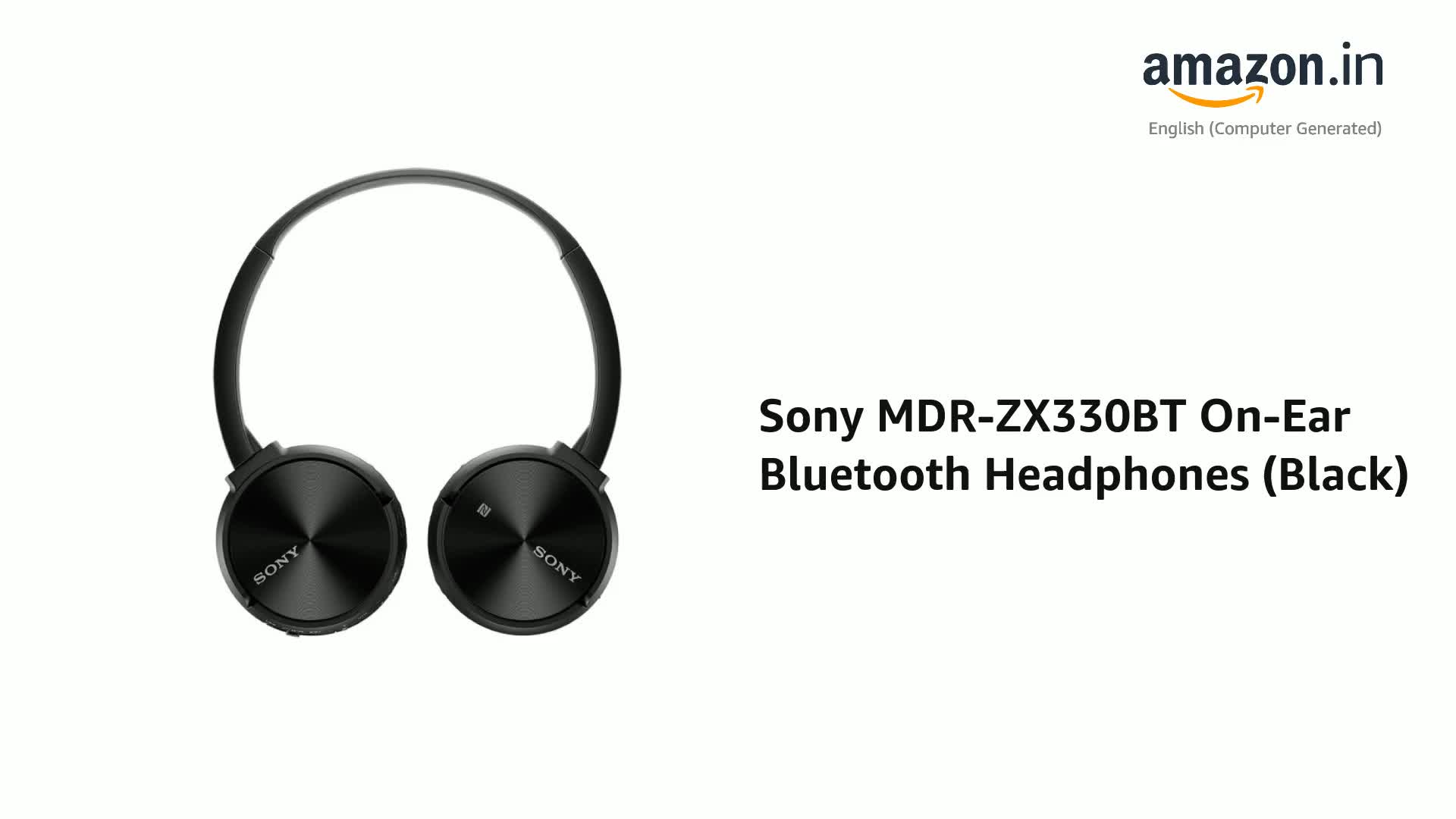 Sony MDR-ZX330BT On-Ear Bluetooth Headphones (Black) : Amazon.in:  Electronics
