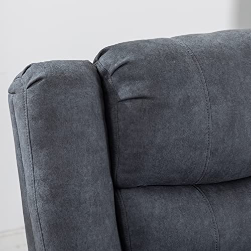 Hokawii Power Lift Chair Recliner Sofa With Massage And Heat For Elderly Modern For Living Room Bedroom 3 Positions With 2 Side Pockets Remote Control, Velvet, Blue #TOP6