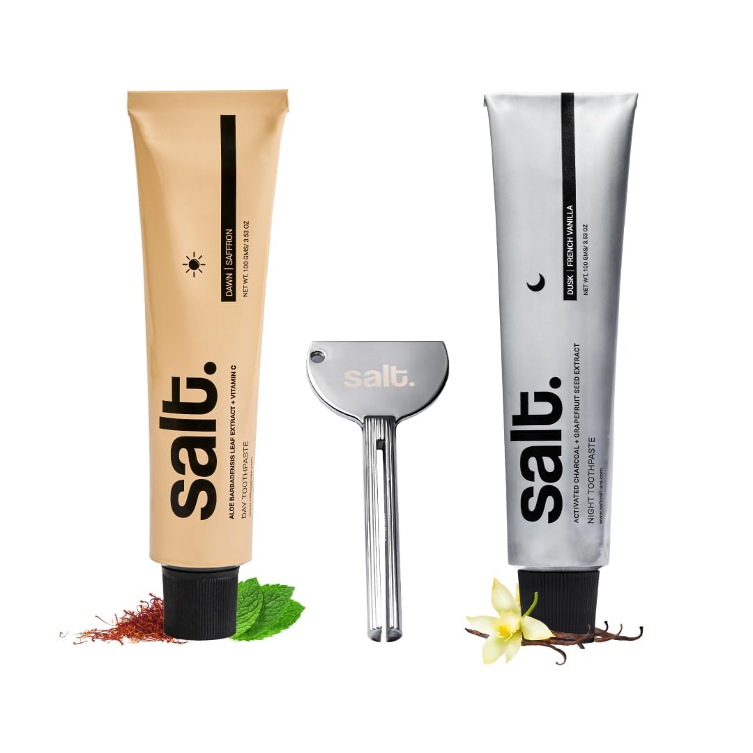 Sponsored Ad - Oral Care Dawn Day & Dusk Night Toothpaste Combo With a Squeezer Key | Ultimate Care | 280 Gms