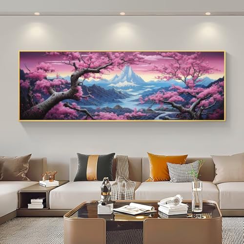 Peinture diamant paysage japonais 55x160 cm pour retrouver le calme et créer son art mural 5D
