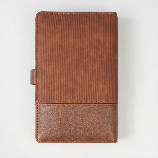 Image of NOW & IEVER Wireless charge Smart Premium A6 Brown diary with 16 GB Pendrive with Refillable Sheets, for Charging iOS Phone, Type-C and Android Charging