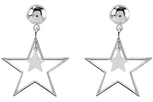 Women's Star Stud Earrings - Clip On