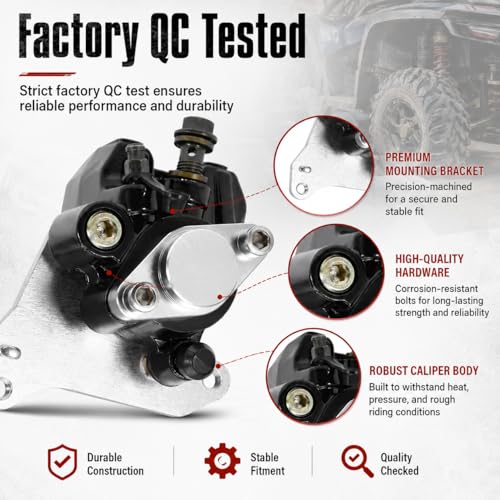 Image of Hoypeyfiy Rear Brake Caliper Replacement for Honda TRX400EX Sportrax 400 1999-2004, ATV Rear Brake Caliper Assembly, Replace ED-1043