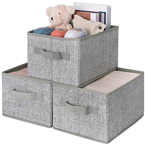 GRANNY SAYS Small Closet Storage Bins for Shelves, Storage Basket with Handles, Collapsible Storage...