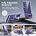 ESR for Samsung Galaxy S24 Ultra Phone Case, 3 Stand Modes Kickstand for S24 Ultra Cover, Military-Grade Drop Protection, Slim Fit, Boost Series Case, Clear Purple