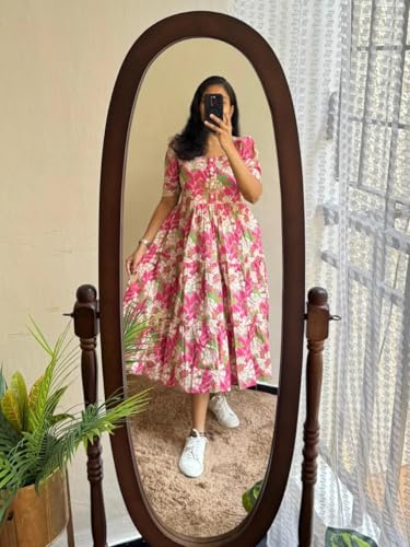 Image of Women's Rayon Printed Anarkali Kurta for Women and Girls, Regular Wear