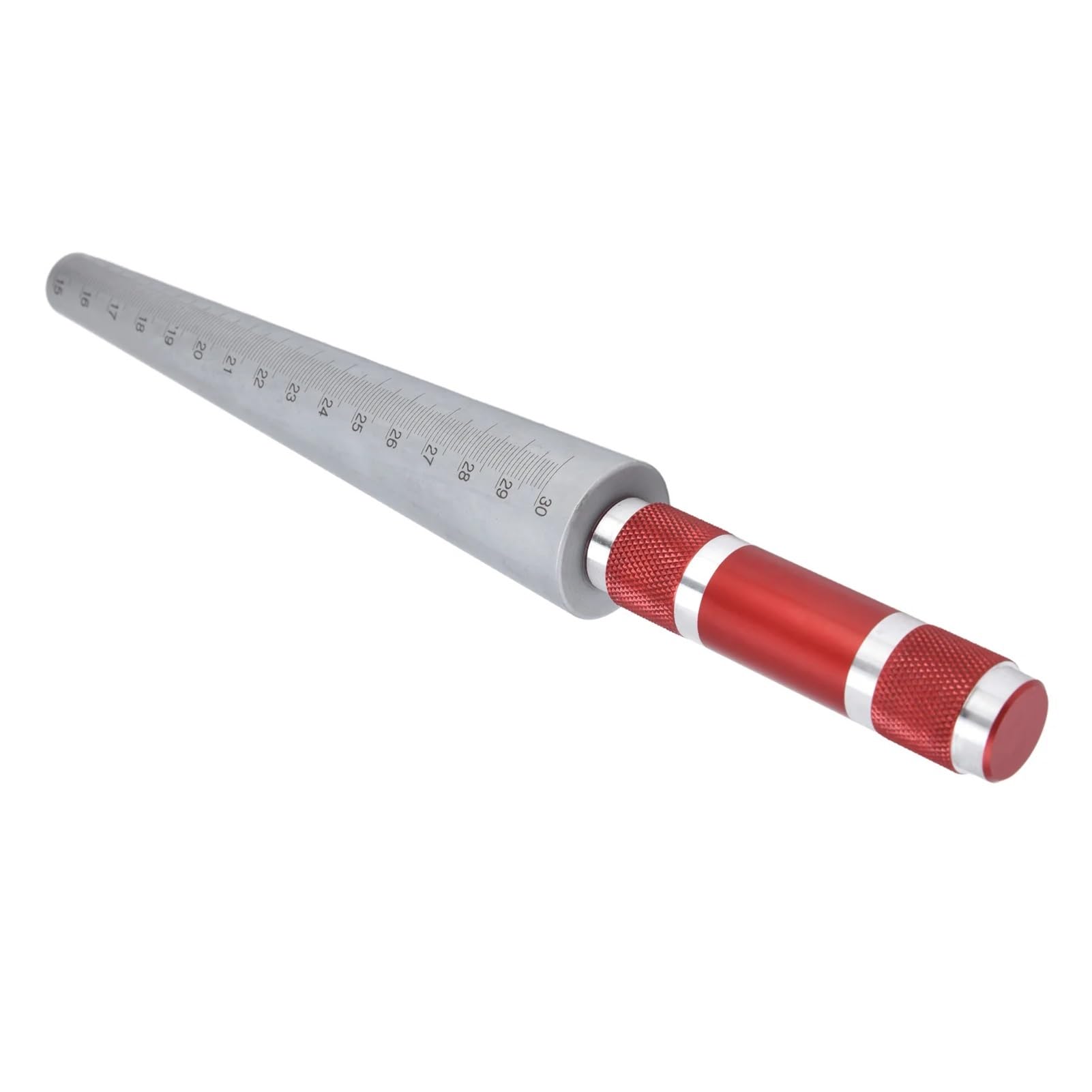 Juego de galgas de espesores, Calibre de apertura Regla espesores cónica Herramienta medición diámetro interior acero inoxidable 15 a 30 mm