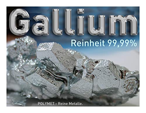 GALLIUM METAL 50 GRAMS - Melting Metal Gift - 99.99% PURE GALLIUM - Excellent for DIY experiments!...