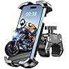 CIRYCASE Soporte Movil Bicicleta, [Abrazadera Antivibración] [Seguridad Total] Soporte Móvil Moto para Manillar de Scooter Bici, [1s Poner & Tomar] Suporte Telemóvel Moto para Teléfonos de 4.7″-6.8″