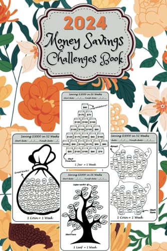 2024 Money Savings Challenges Book: Savings tracker planner, Easy Way to Save Money 0, 0, 0, 0, 0, 00, 00, 00, 00, 000
