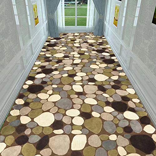 Alfombras de pasillo largo impermeable color piedra con diseño respirable 3