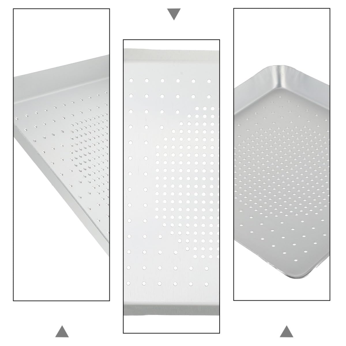Praktische Pizzapfanne aus Aluminiumlegierung mit 3mm Löchern Chemisch Korrosionsbeständig und Leicht zu Entformen zum Backen Zuhause