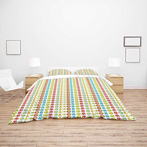 Parure de lit avec housse de couette polyester durable Super King size