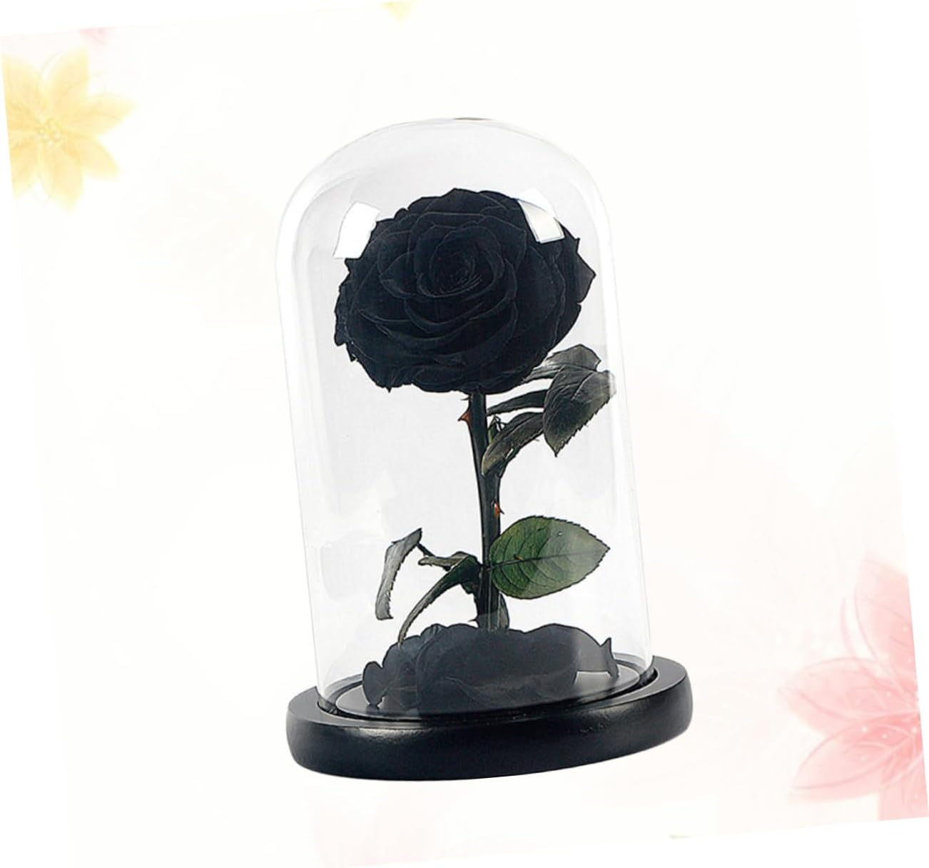 Glass Covered Flower Box Preserved Flowers Home Decor Anniversary Present