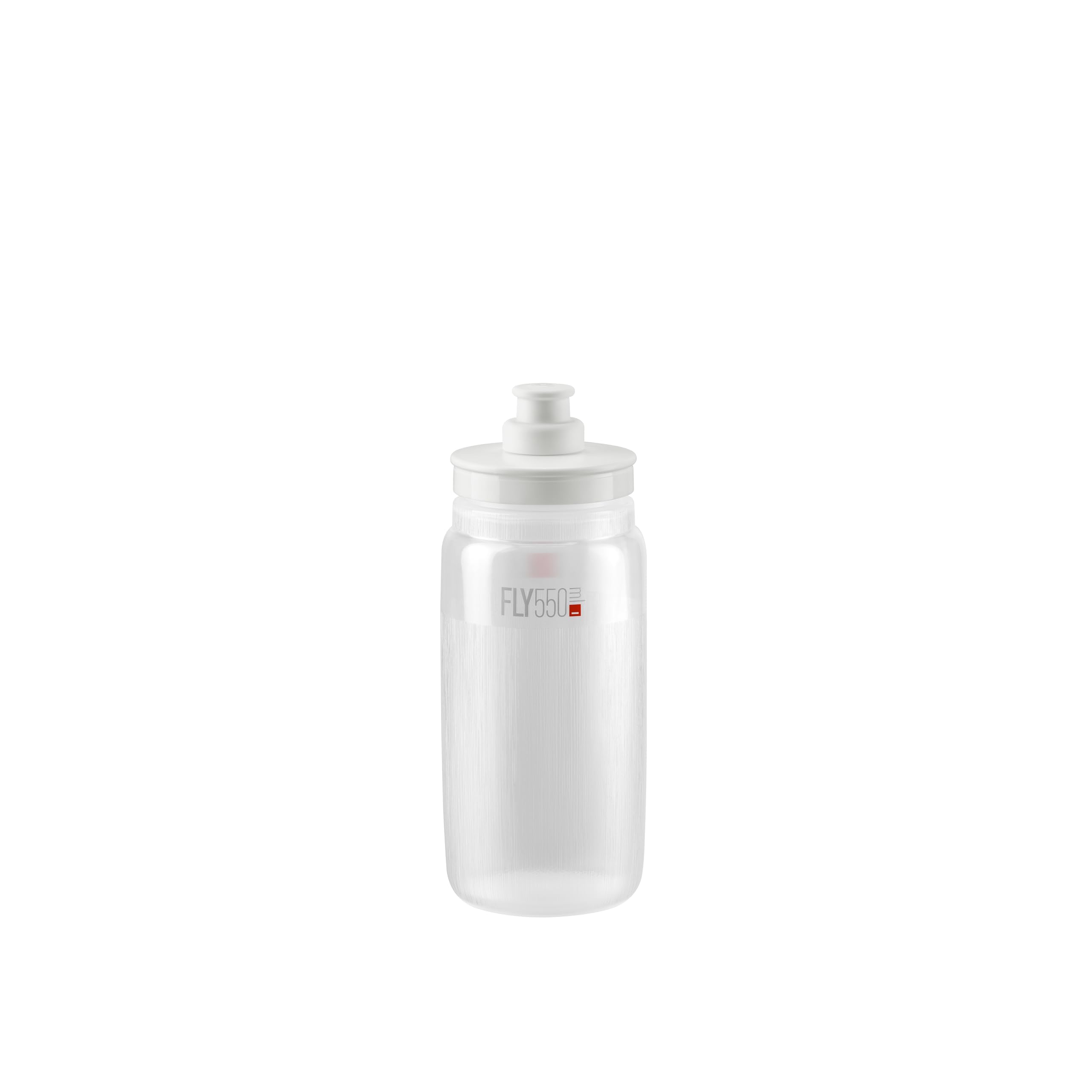 Elite Fly 550ml Bottle (Clear, Textured) – Ultra-Lightweight Sports Drink Bottle with Push-Pull Valve