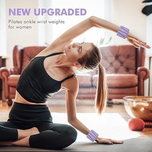 Image of Bodylastics Adjustable Ankle & Wrist Weights 2 lb Pair (1 lb Each) - Silicone, Sweat-Resistant for Arms & Legs - Perfect for Jogging, Walking, Physiotherapy, Cardio, Yoga & Strength Training