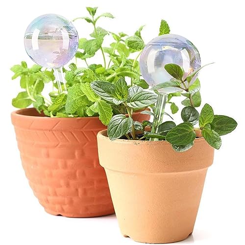 E-feilai Lot de 2 ballons d'arrosage en verre pour plantes en intérieur et extérieur