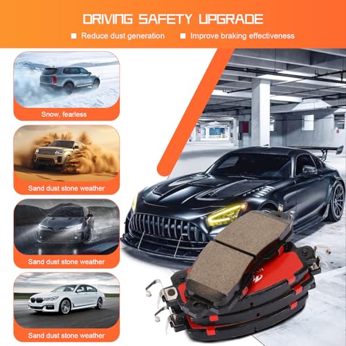 Image of D1650 Front Ceramic Brake Pads Kit Fit For Nissan Altima 2013-2023, For Nissan LEAF 2014-2017