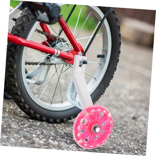 INOOMP 1set ruedas de entrenamiento para bicicleta con soporte trípode y luces intermitentes, ruedas auxiliares para niño y niña, fáciles de instalar para equilibrio y confianza miniatura 6