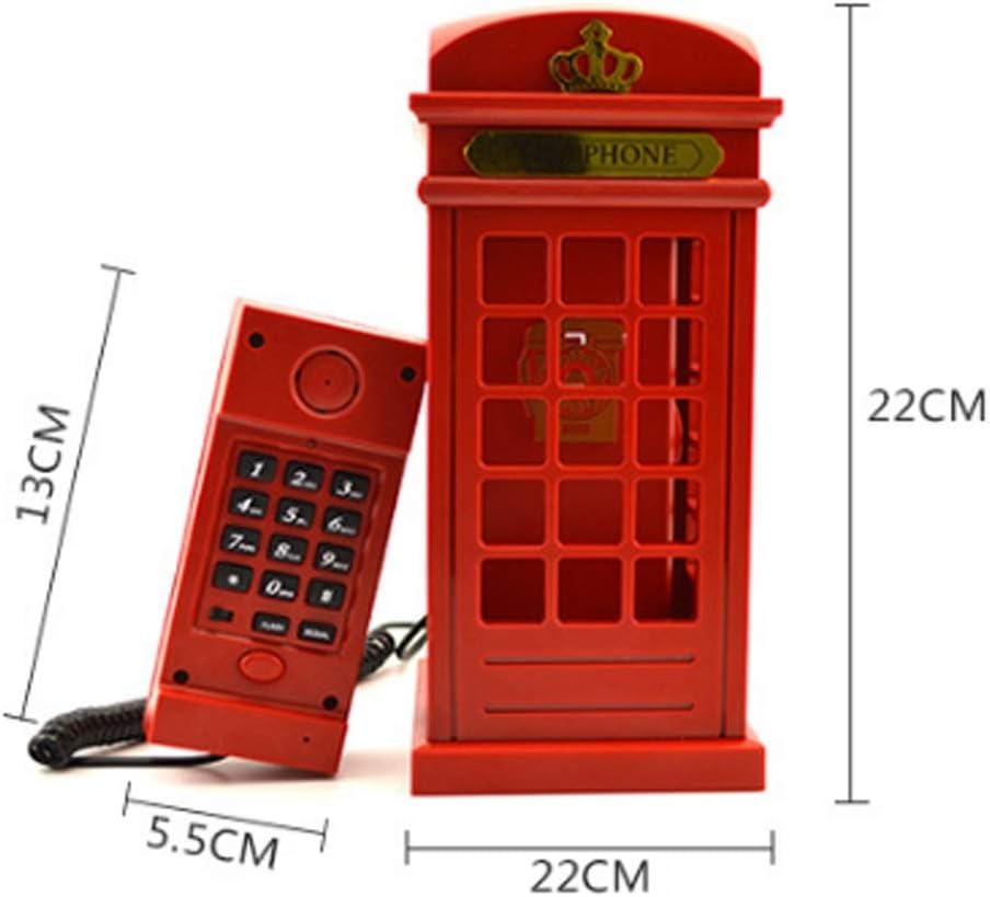 Phones - Retro Novelty Telephone - Mini Caller ID Telephone, Wall-Mounted Telephone Fixed Telephone Home Office landline Telephone Home Decoration