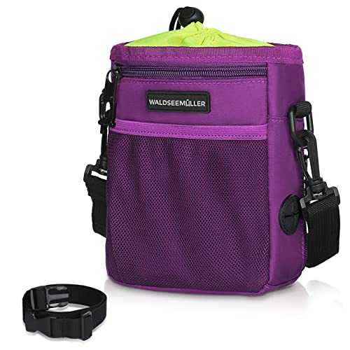 Waldseemüller Violett-Neongelb Hunde Leckerli-Tasche mit Zubehör