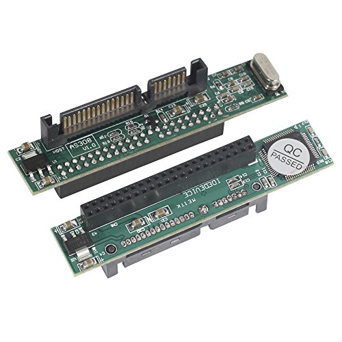 QNINE 2.5 Inch IDE to SATA Adapter, Convert Laptop 44 Pin Male IDE PATA HDD Hard Disk Drive SSD to a Serial ATA Port
