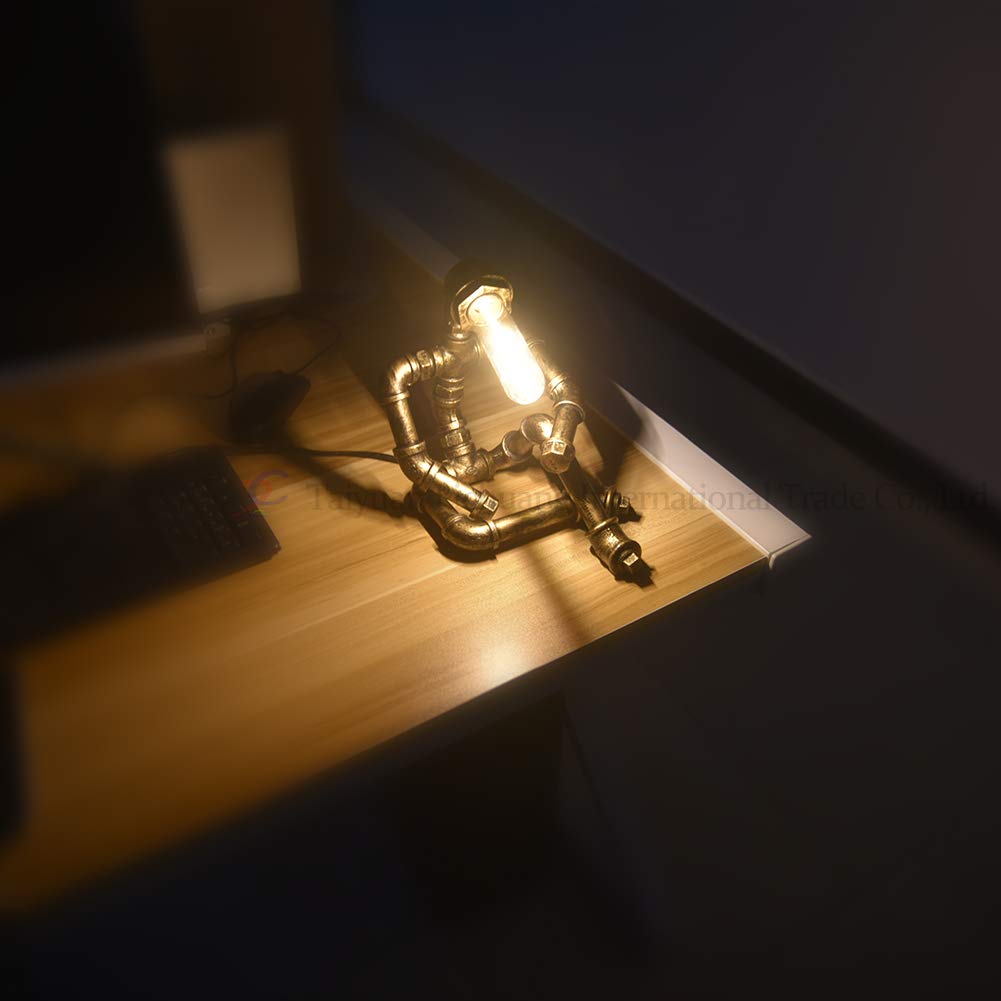 JAHQ Loft Vintage industriële steampunk metalen bureaulampen antieke E27 Edison ijzeren basis bureau licht tafel gloeilampen voor woonkamer slaapkamer JAHQ Loft Vintage industriële steampunk metalen bureaulampen antieke E27 Edison ijzeren basis bureau licht tafel gloeilampen voor woonkamer slaapkamer