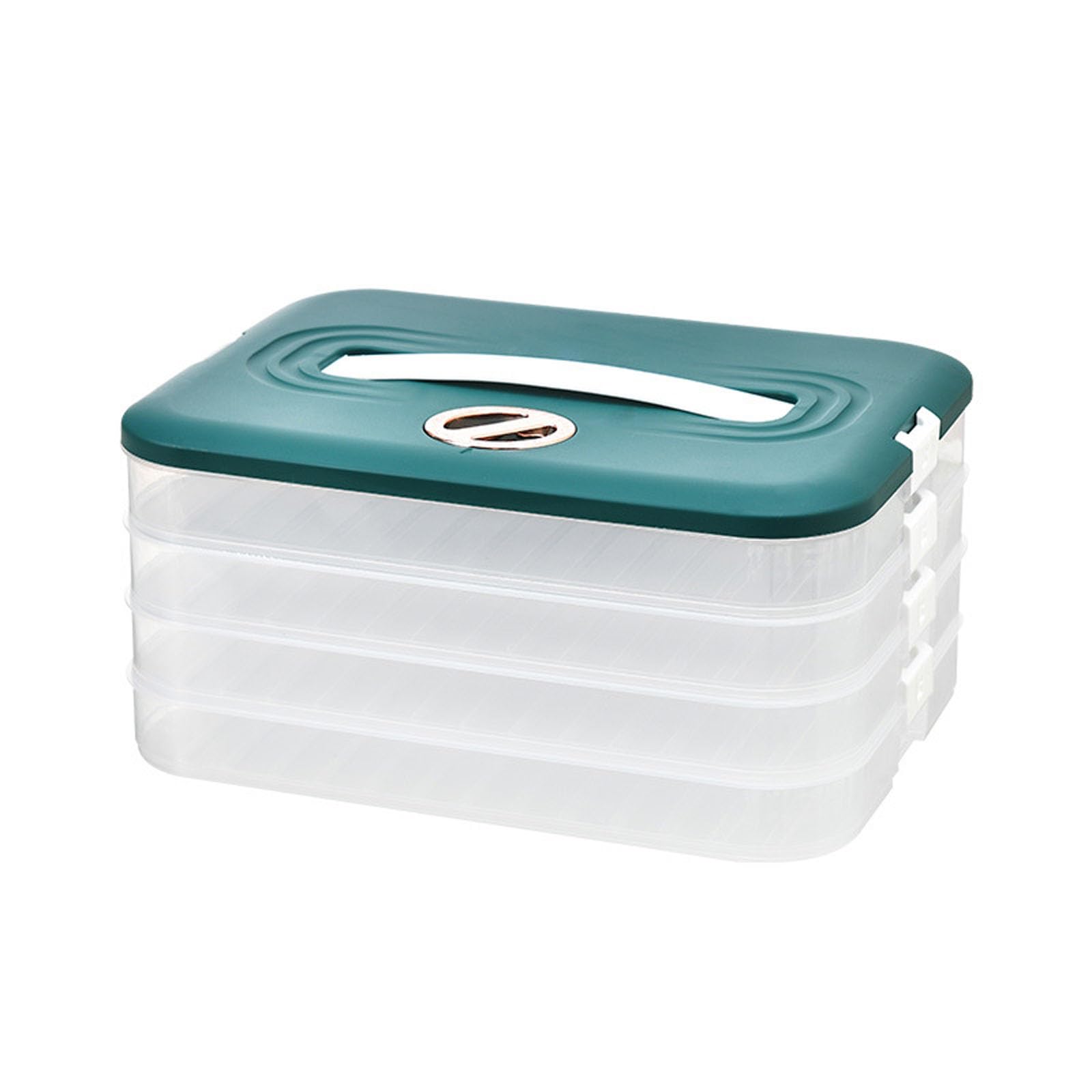 Msioytog Food Freezing Storage Box Clear Food Fridge with Time Recoder Multilayer Container Stackable for Kitchen Multilayer Storage
