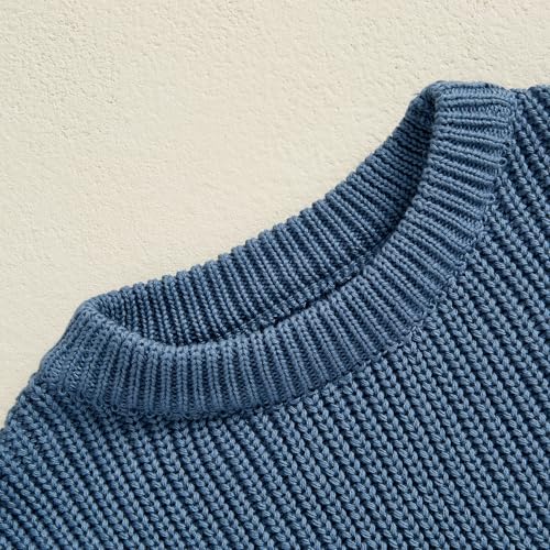 karwuiio toddler baby girl boy knit sweater round neck long sleeve pullover sweatshirt fall winter clothes