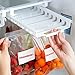 JAZCOR Organizador para nevera,organizador de almacenamiento con cremallera para cocina,nevera, congelador,bandeja de riel deslizante,incluye 1 paquete de soporte para bolsa y 10 bolsas con cremallera