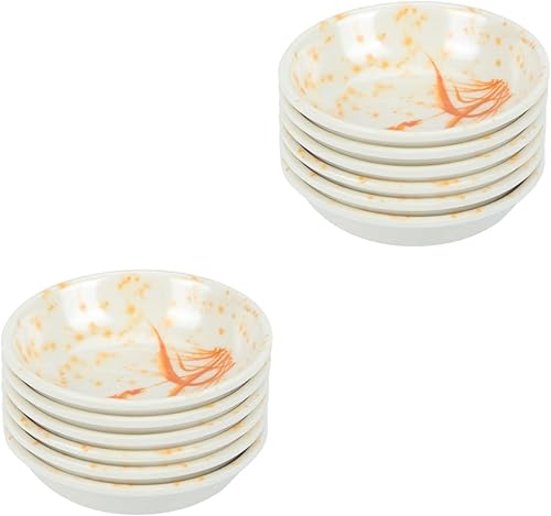 Luxshiny 12 unidades de tazón de plato de chips chinos, bandeja para aperitivos, cocina, condimentos vintage, patrón de aperitivo, barbacoa para