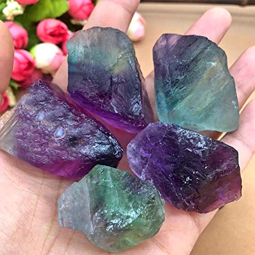 Weeee Rough Natural Fluorite Stone Rainbow Fluorite Gemstone Crystal Rock For Cabbing, Tumbling, Cutting, Lapidary, Polishing #TOP2