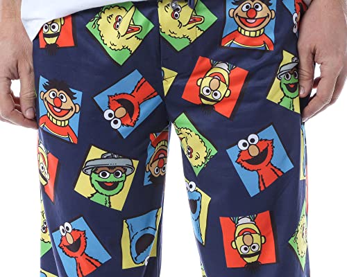 Sesame Street Men's Cookie Monster Elmo Big Bird Oscar The Grouch Big Bird Bert Ernie Lounge Sleep Pajama Pants3