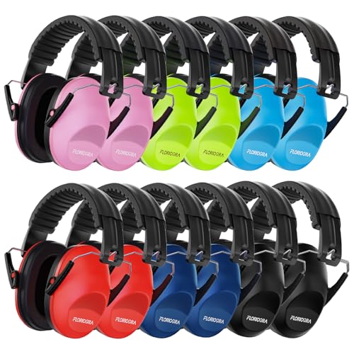 Floriogra 12 Pack Noise Canceling Headphones for Kids, Kids Ear Protection Earmuffs for Autism,...