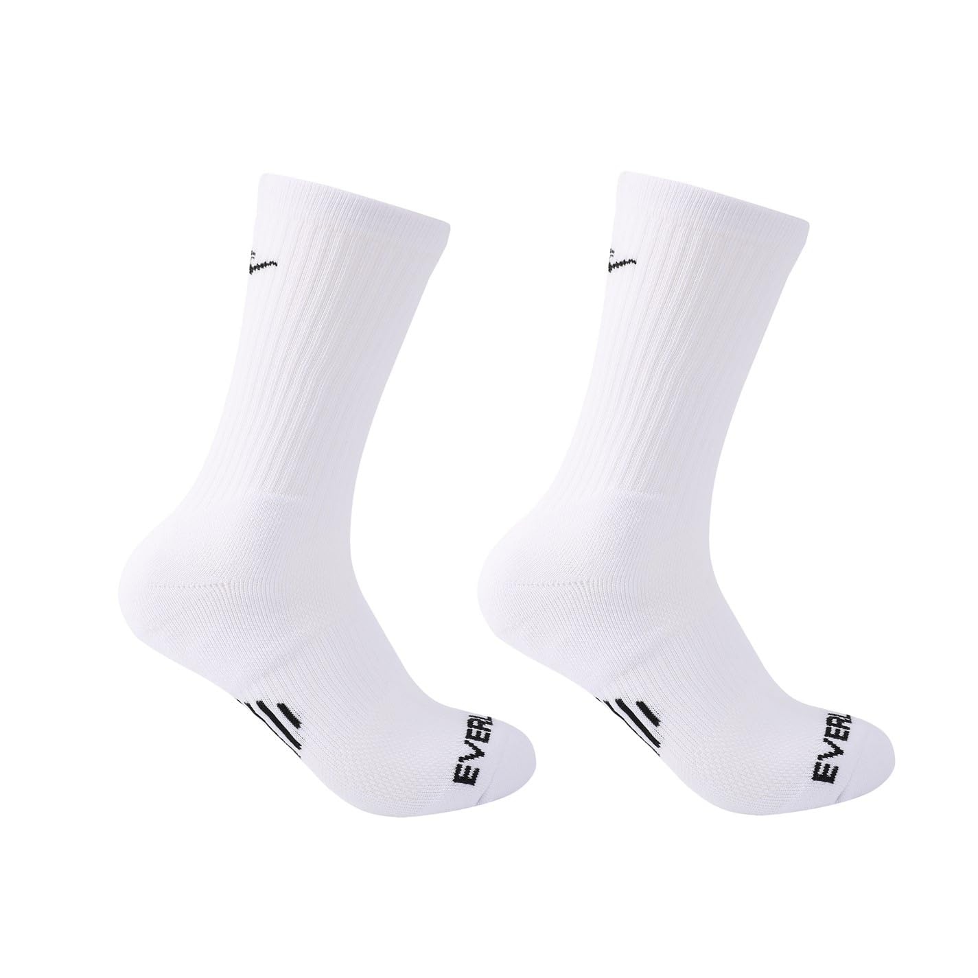 Everlast Mens BB100 2P Basketball Socks White 7-11