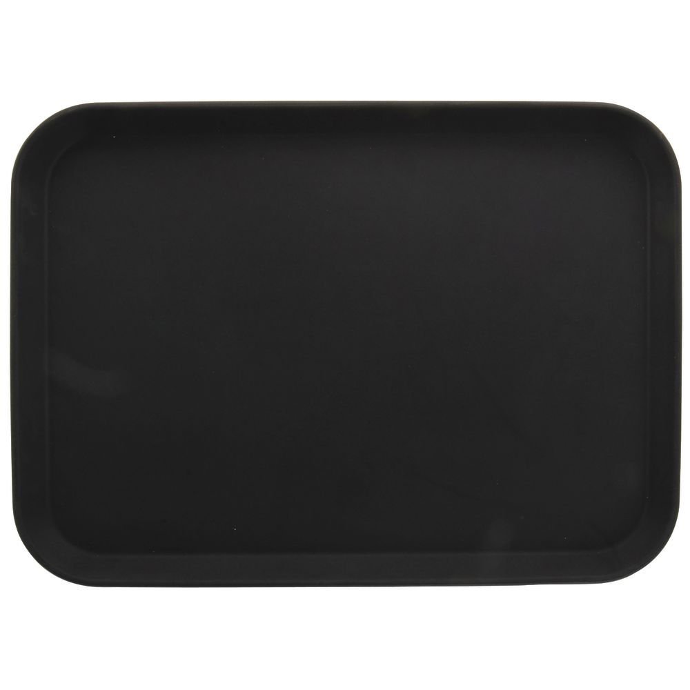 Serving Tray Nonskid Black Rectangular- 22" L x 16" W x 1" H by HUBERT – 22" x 16" x 1", Plastic, Black