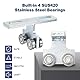 PATIKIL 2 Pack Elektrische Hebebühne mit 4 Räder Rolle Strebenwagen Trägerwagen Montage zur Verwendung mit 1-5/8 Breit und All 1-5/8 Höhere Strebenkanäle Legierung Stahl