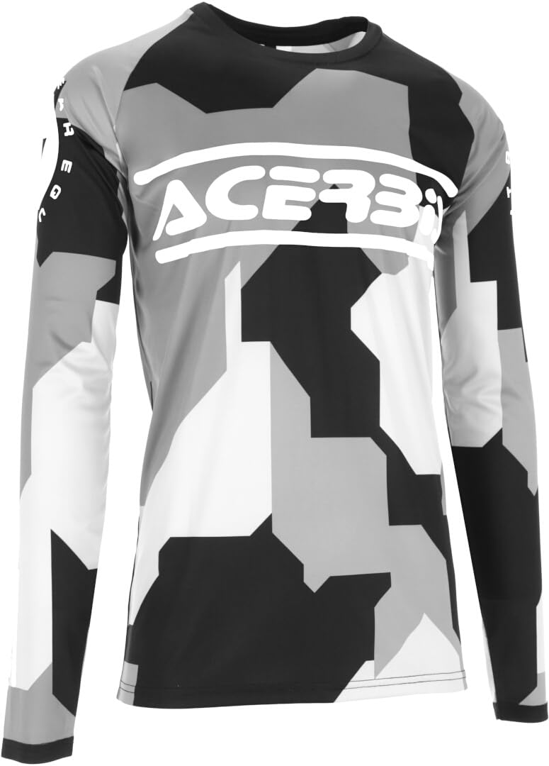 Acerbis MX Linear Sumbawa Maglia da motocross, nero/grigio, XL