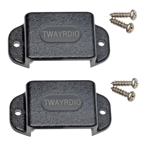 TWAYRDIO Dashboard Mount Holder for Handheld Radio, Belt Clip Hook with Screws for Motorola Talkabout Midland BaoFeng Retevis Yaesu Handhelds Walkie Talkie Two Way Radio, Pack of 2 Cover