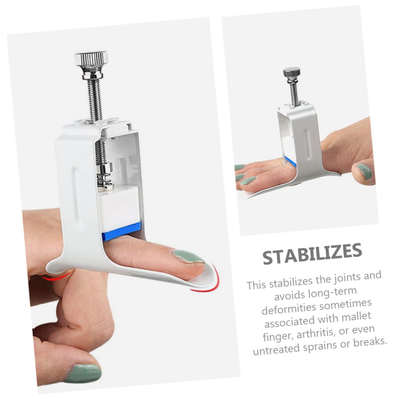 Ipetboom Finger Splint Professional Finger Corrector Wear Resistant Fixer for Finger Deformities Joint Stabilizer for Mallet Finger Sprains Lightweight Portable