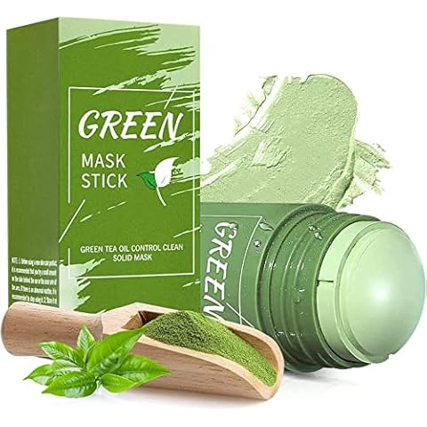 Green Tea Mask Stick (2 Pcs)deeply Removes impurities and Dead Skin Tissues in the pores, Cleaning pores for all types of men and women Cover