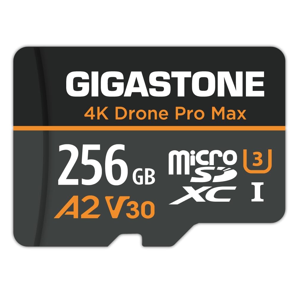 【Recuperação de dados por 5 anos】Cartão Micro SD GIGASTONE de 256 GB, Drone Pro Max 4K,