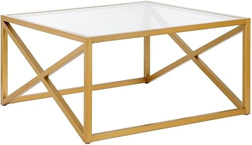 Calix - Mesa de centro cuadrada de 32 pulgadas de ancho en latón mesa de centro,Mesa de consola,https://www.amazon.com/dp/undefined