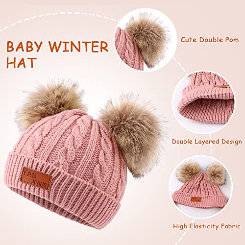 Image of Yuoahcn Kids Winter Beanie Hat Scarf Gloves Set Knit Warm Toddler Winter Cap Gloves Neck Warmer for Boys Girls 1-8 Year