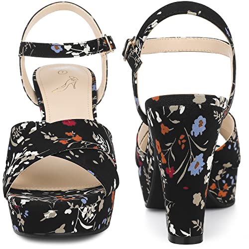 Perphy Platform Heel Slingback Floral Heels Sandals for Women3