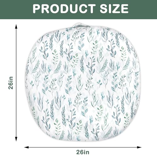 Image of Newborn Lounger Cover, Soft Comfortable Baby Lounger Cover, 1 Pack Reversible Removable Slipover for Infant Lounger Pillow, Green Leaf (Lounger not Included)